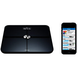 Withings WS-50 Smart Body Analyzer, Health Tracking Wireless Bathroom Scale, Black